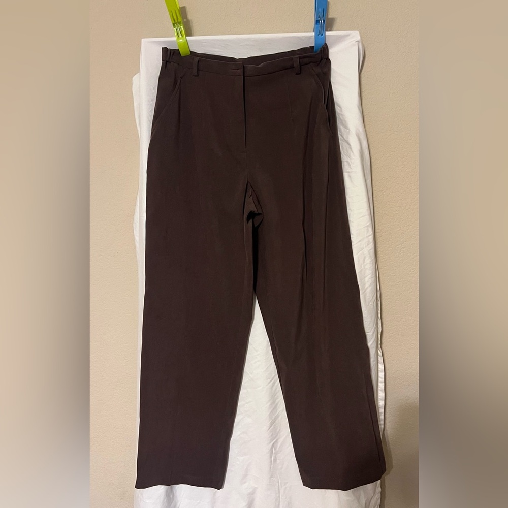 Coldwater Creek Dark Brown Straight-Leg Pants